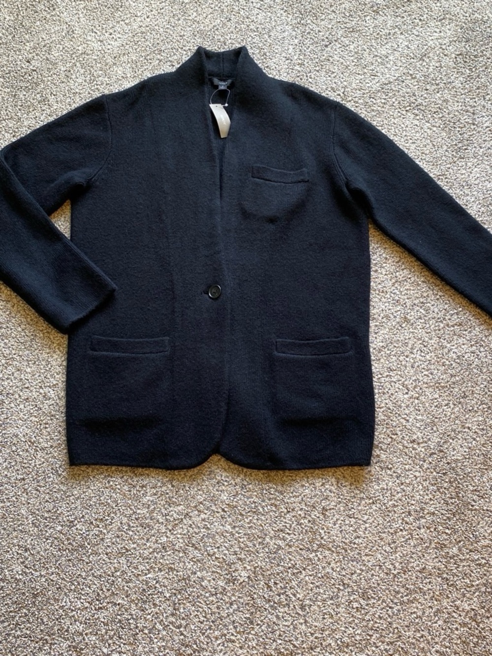 J. Crew NWT Women’s Black Knit Merino Wool Blend Cardigan Size Small